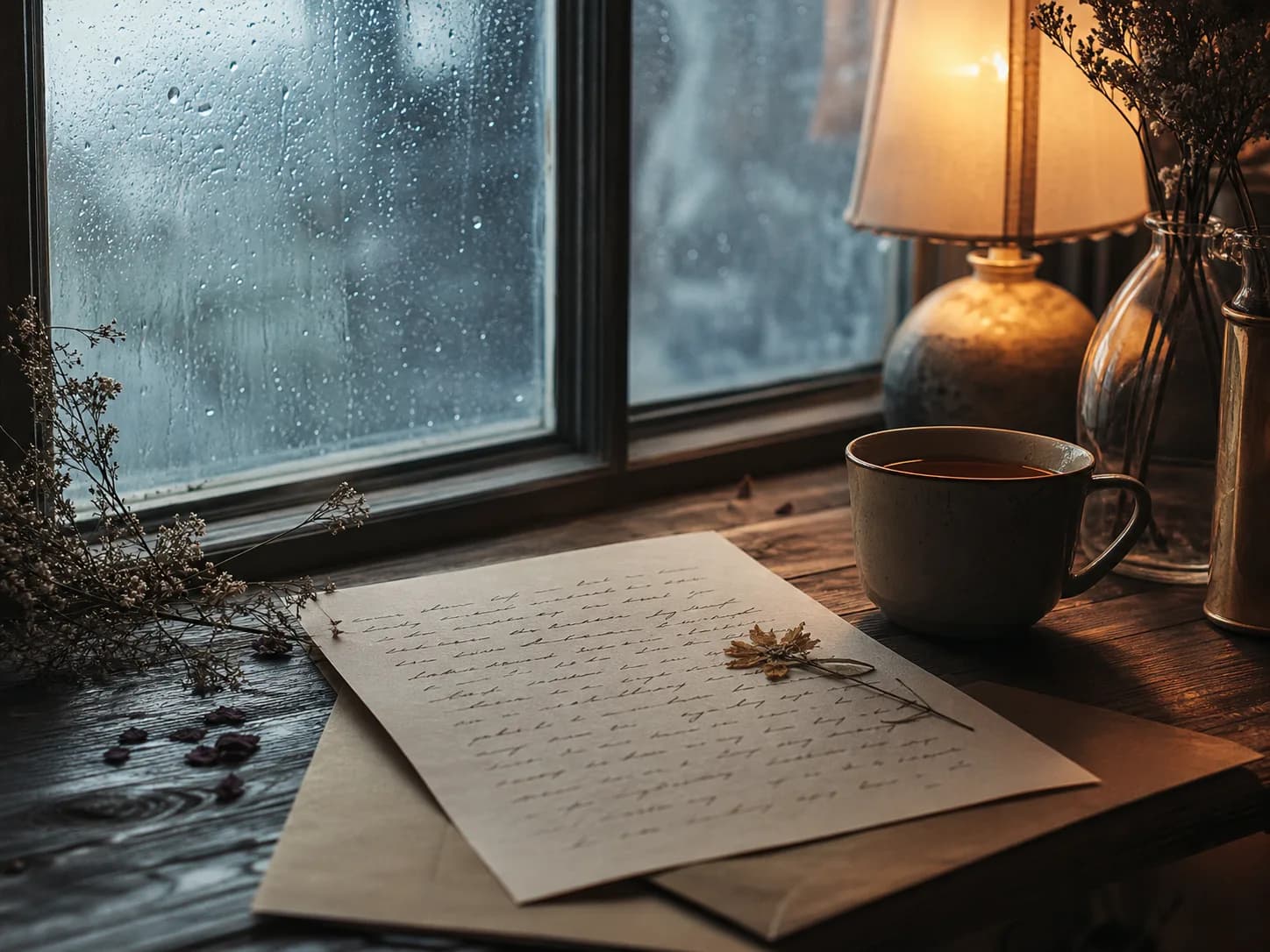 A calm, reflective setting for sharing a sincere apology