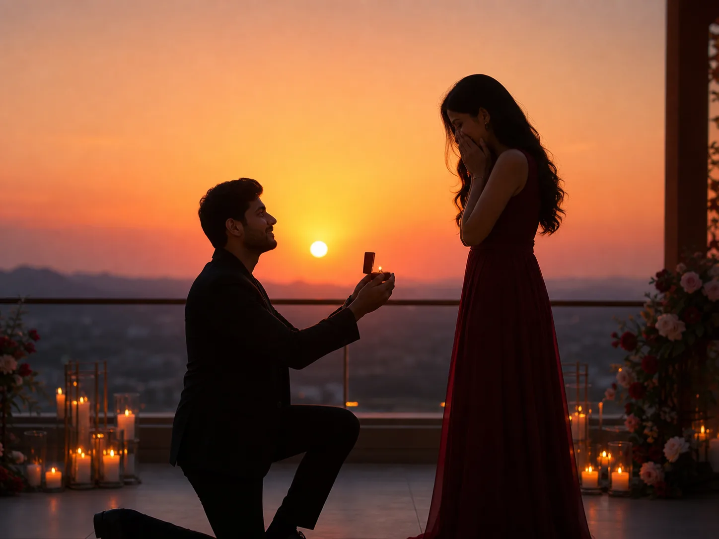 A romantic setting leading towards a personal proposal question